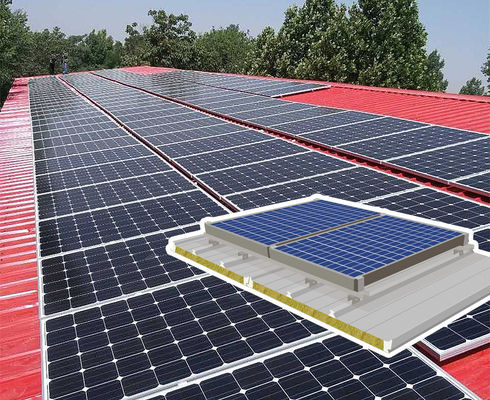Ja, brandwerend 75 mm fotovoltaïsch dakpaneel voor duurzame en milieuvriendelijke dakoplossingen