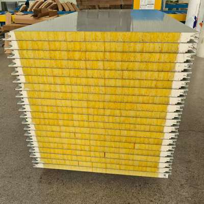 Brandbestendig 75 mm Rock Wool Sandwich Wandpanelen Perfecte oplossing voor gebouw isolatie