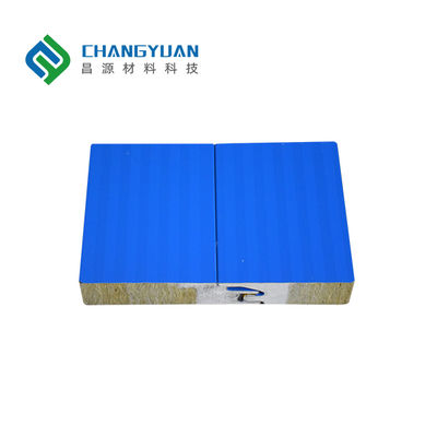 Brandbestendig 75 mm Rock Wool Sandwich Wandpanelen Perfecte oplossing voor gebouw isolatie